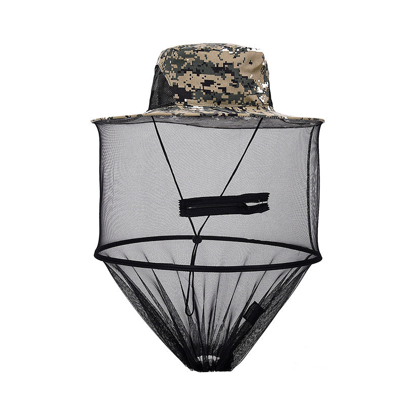 Outdoor Fishing Cape Mosquito Repellent Hat - One Red Hill